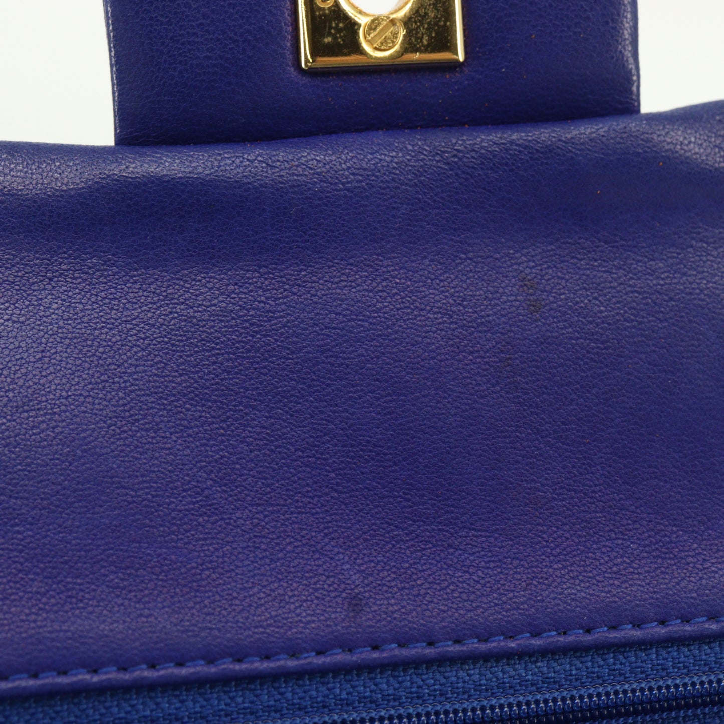 Lambskin Matelasse W Flap W Chain Shoulder Bag Blue G Metal Fittings 0 Series