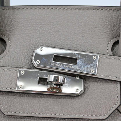 Birkin 30, Taurillon Nobyo, Gris Asphalt, Silver hardware, Z stamp