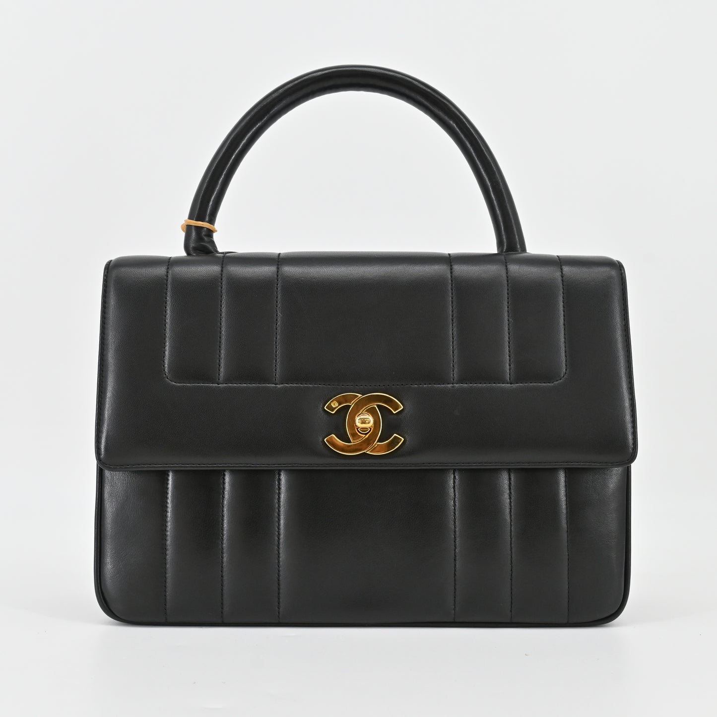 Lambskin Mademoiselle Handbag Black G Hardware 3rd Series