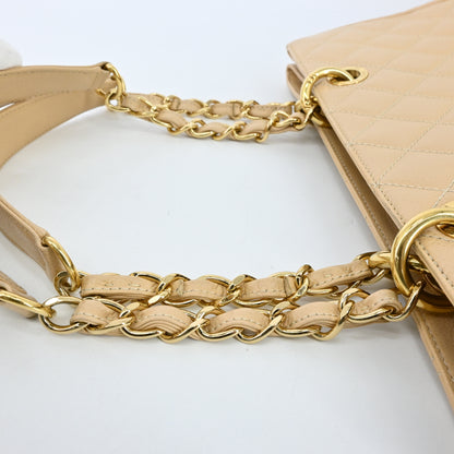 Caviar Skin Matelasse GST Chain Tote G Metal Fittings Beige 17th Series