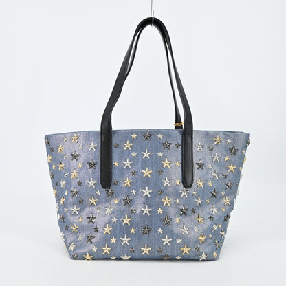 Studded Tote Bag Blue