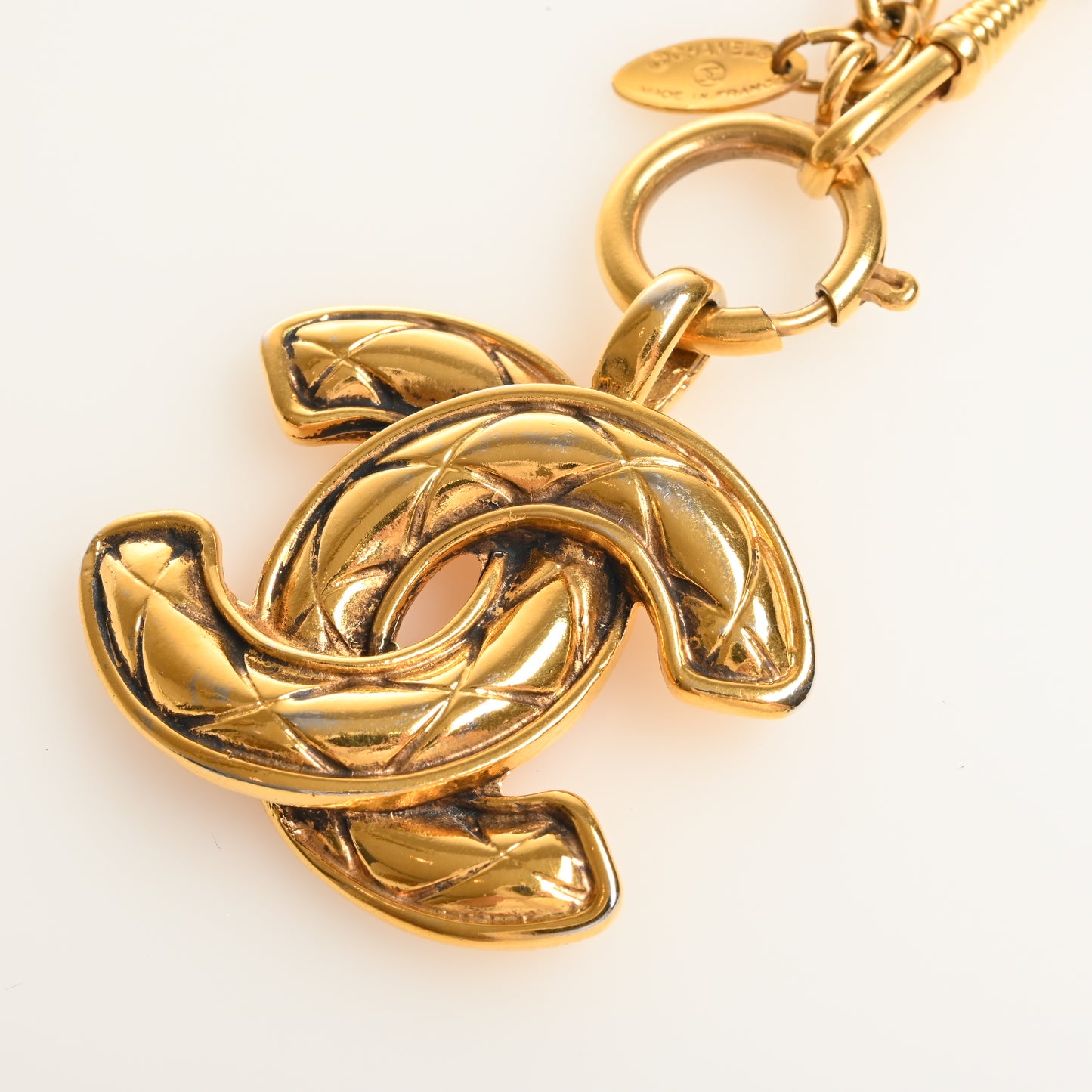 Matelasse Cocomark Chain Necklace Gold