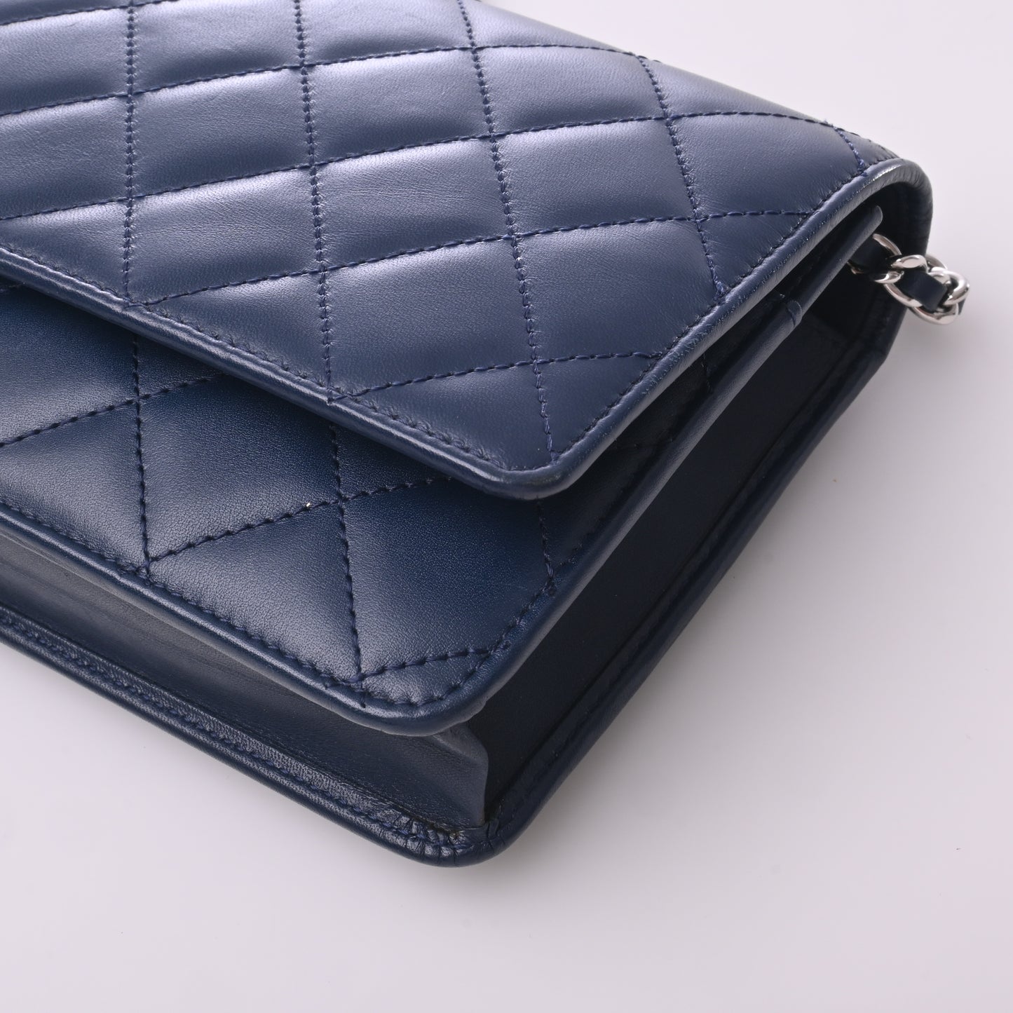 Cambon Chain Wallet Blue Silver Hardware 13 Series