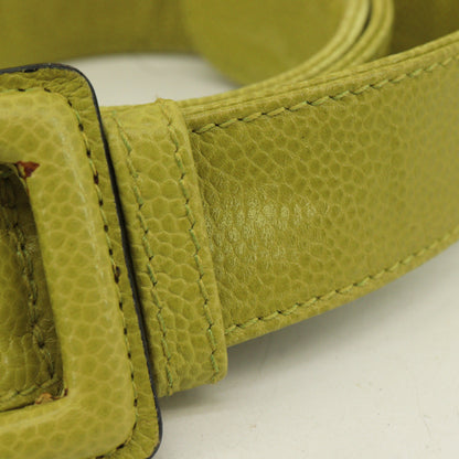 Caviar Skin Matelasse Waist Pouch G Metal Fittings Green Series 4