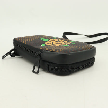 ×NIGO Damier Giant Double Phone Pouch Brown IC Chip