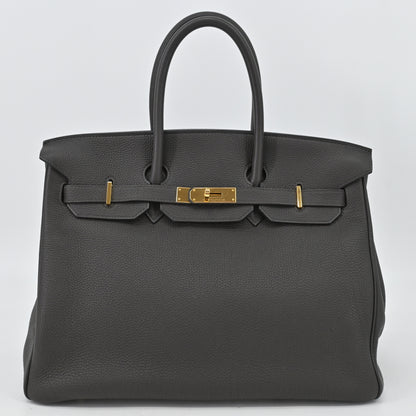 Birkin 35 Togo Graphite G hardware □P stamp