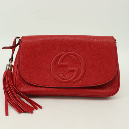 Leather Soho Shoulder Bag Red