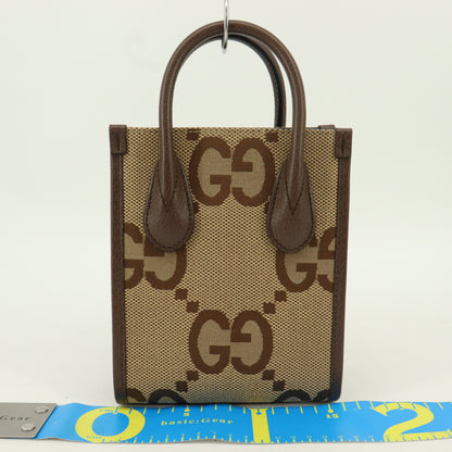 Jumbo GG 2WAY Mini Tote Bag Beige