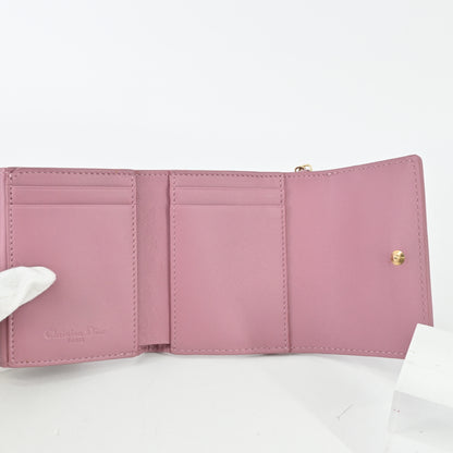 Lady Dior Lotus Wallet in Leather Cannage Pink