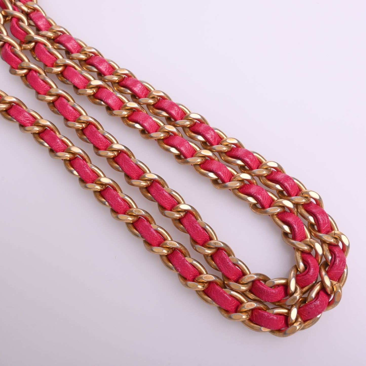 Girl Chanel Chain Shoulder Pink G Metal Fittings Series  23