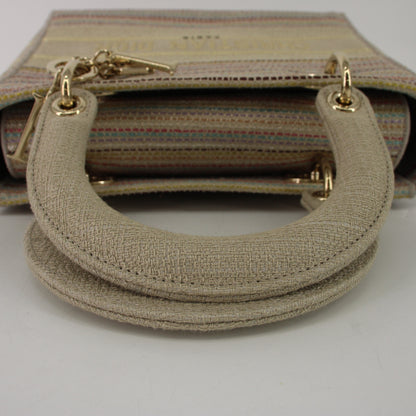 Canvas Lady Dior 2WAY Handbag Multi G Hardware