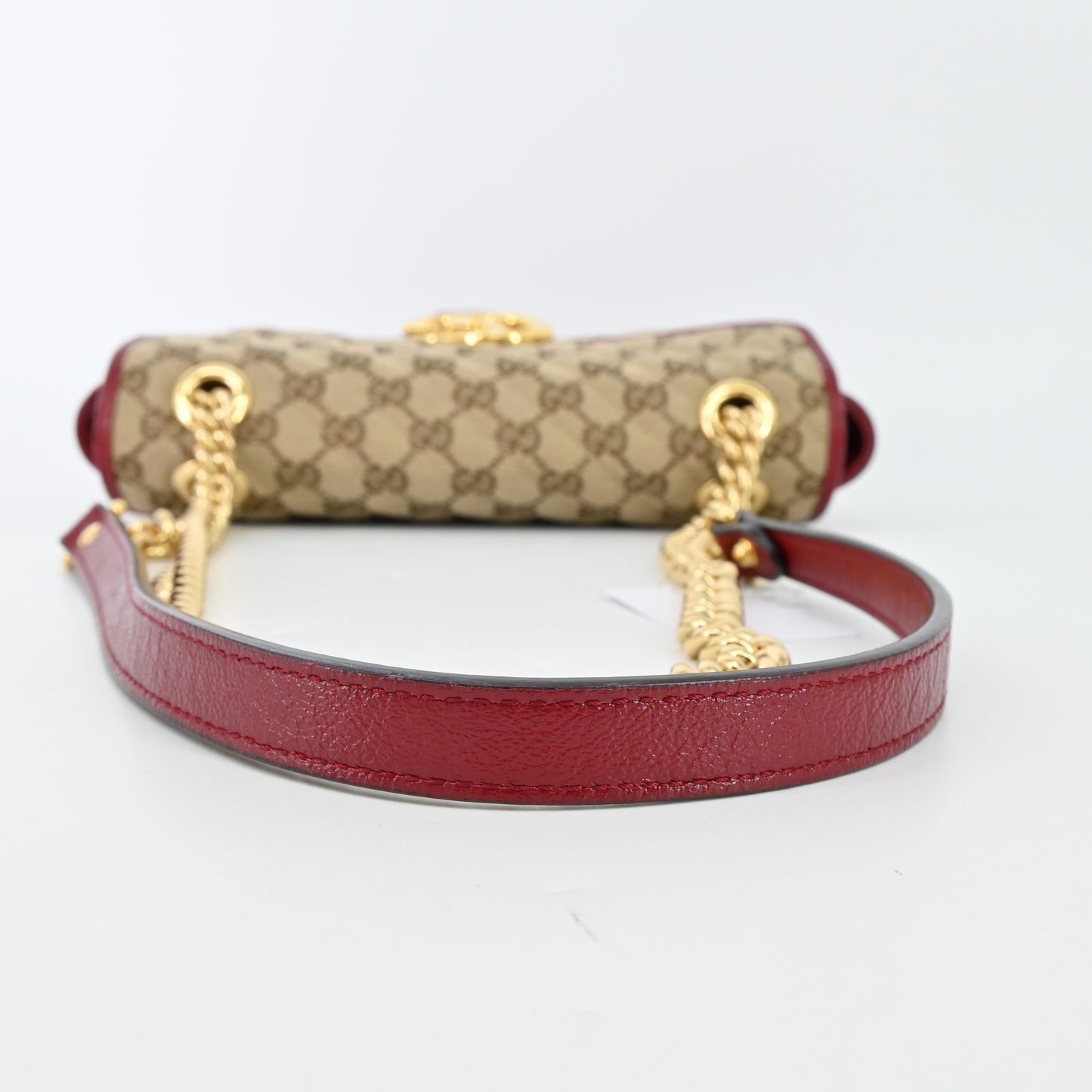 GG Canvas GG Marmont Chain Shoulder Bag Red