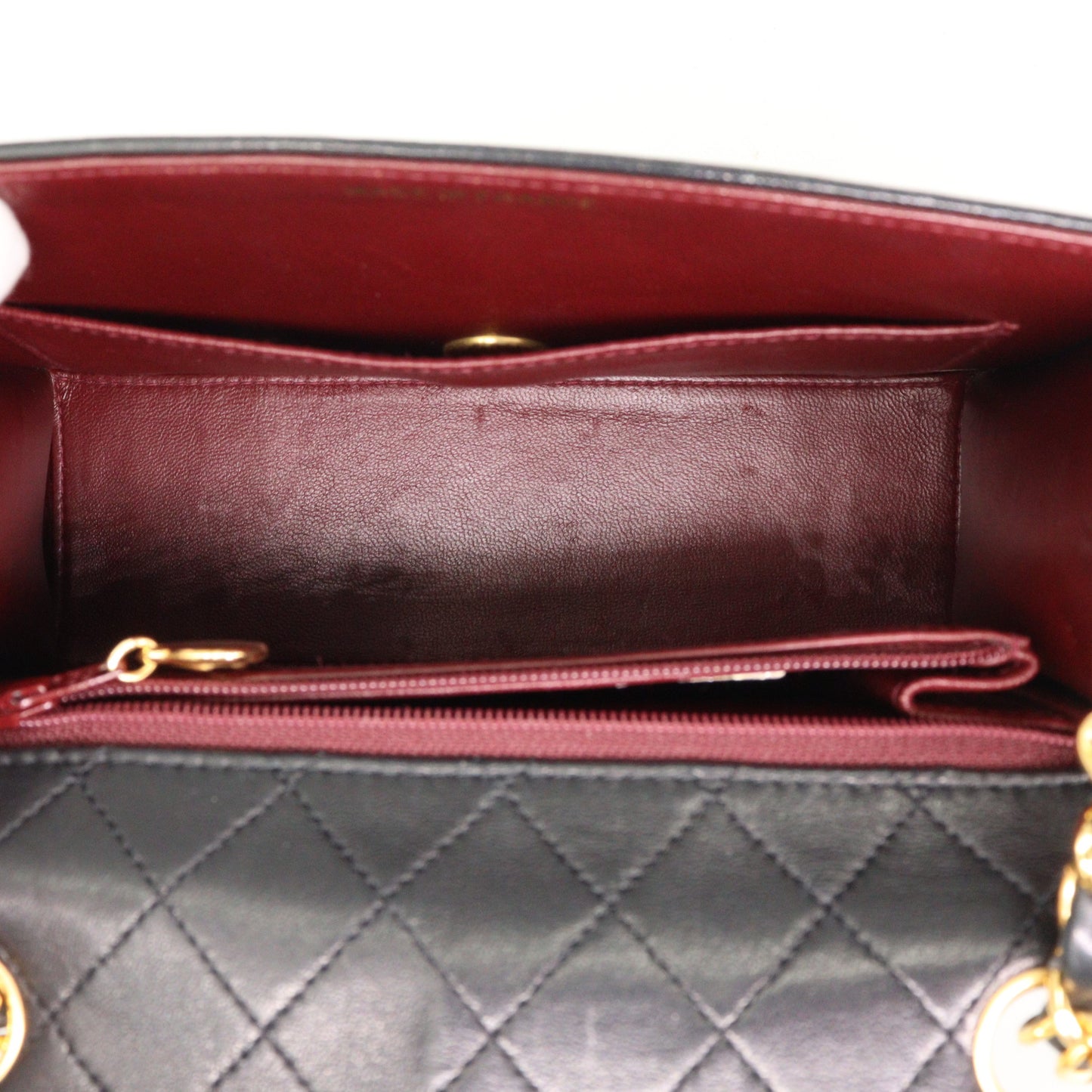 Lambskin Matelasse Chain Shoulder Bag Black G Hardware 1st Series