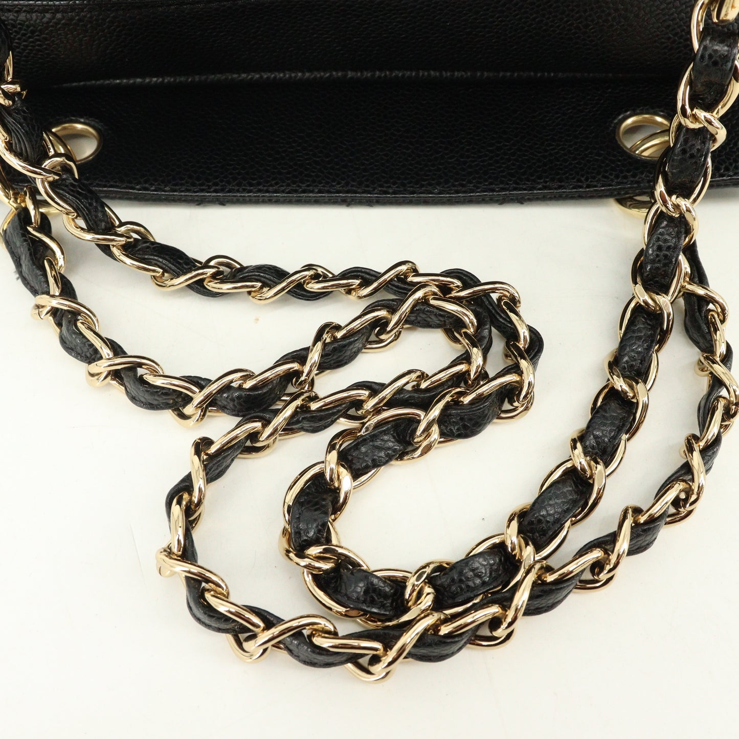 PST Chain Shoulder Bag, Caviar, Black, G Metal Fitting, Series  7