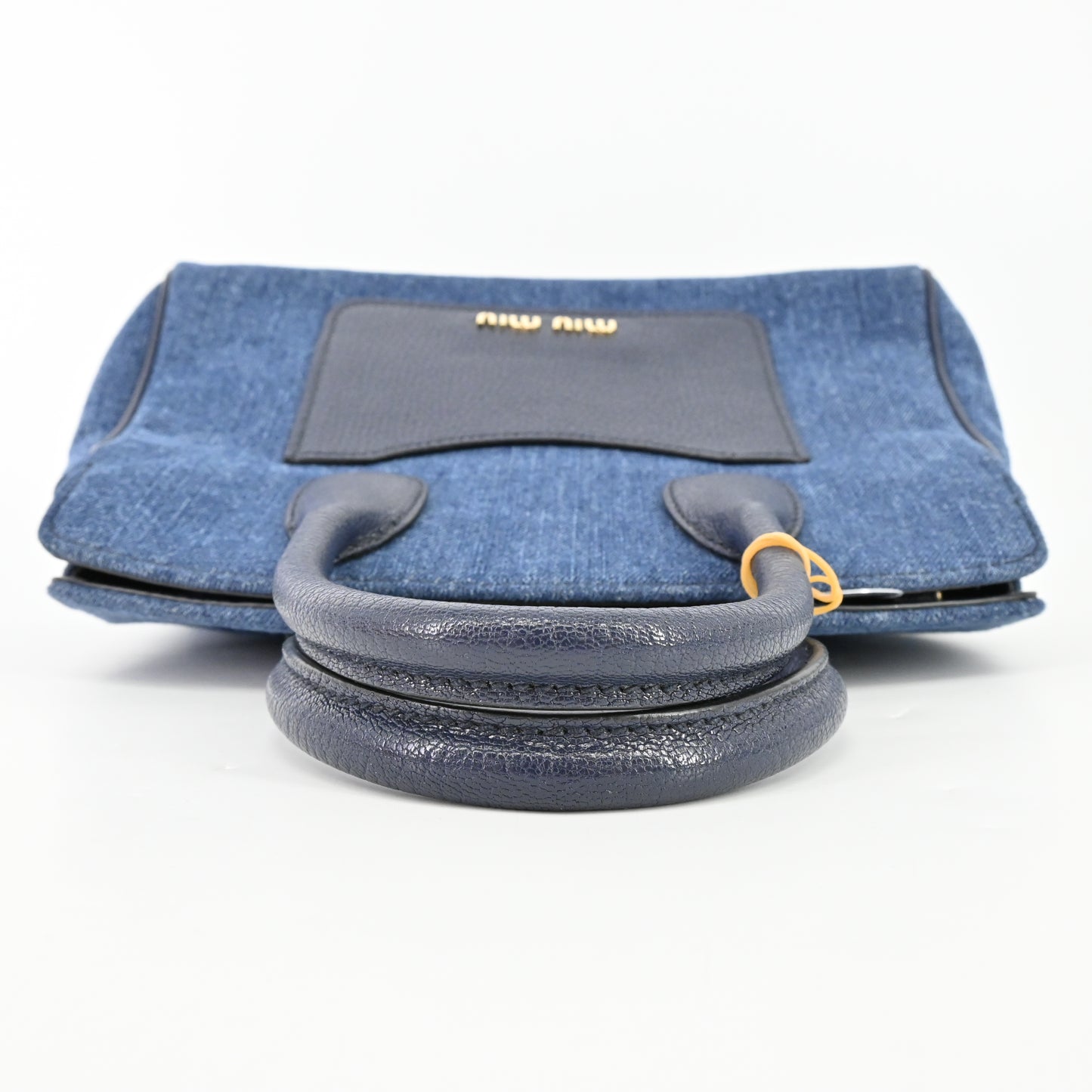 Denim Leather 2WAY Hand Navy