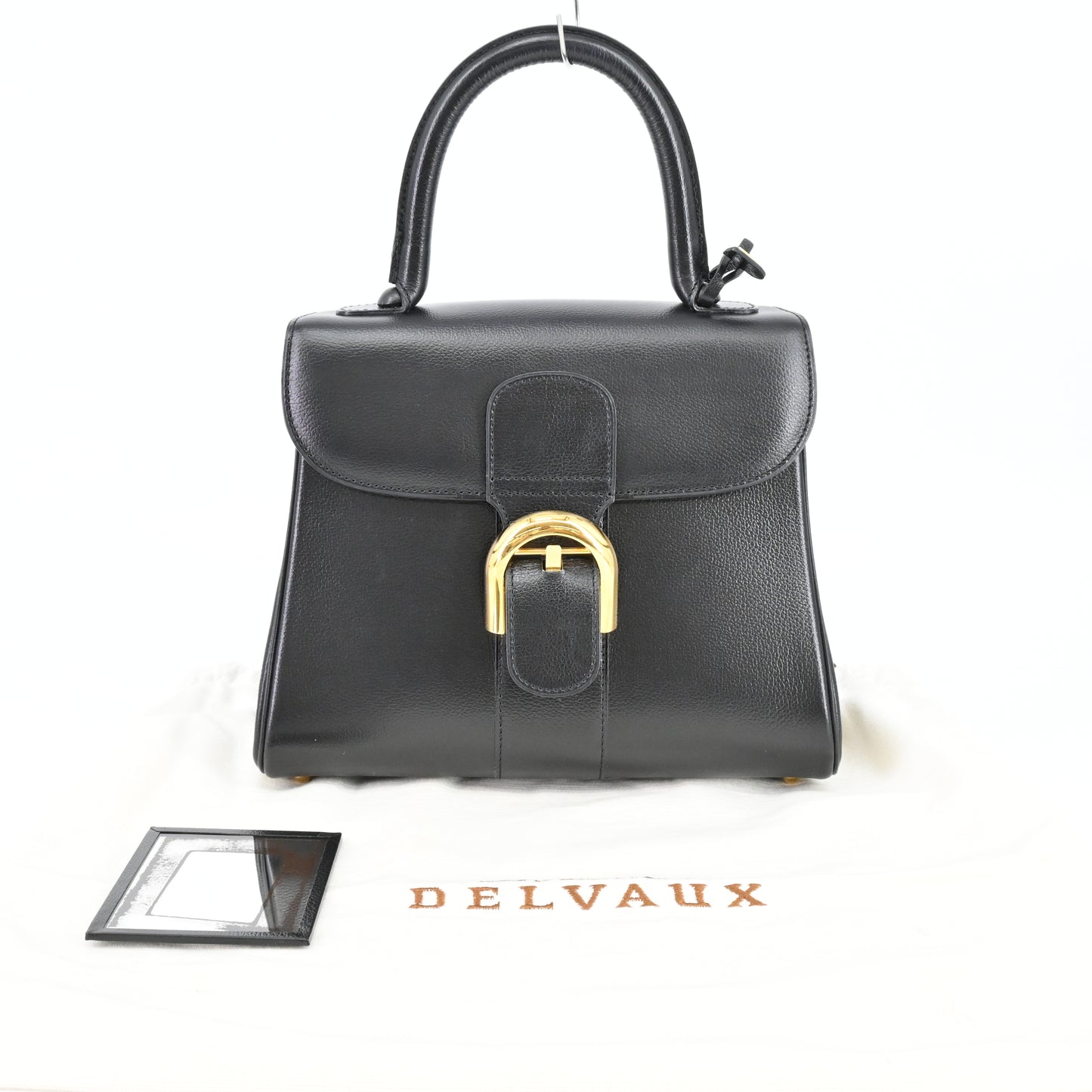 Leather Brillant PM Handbag Black