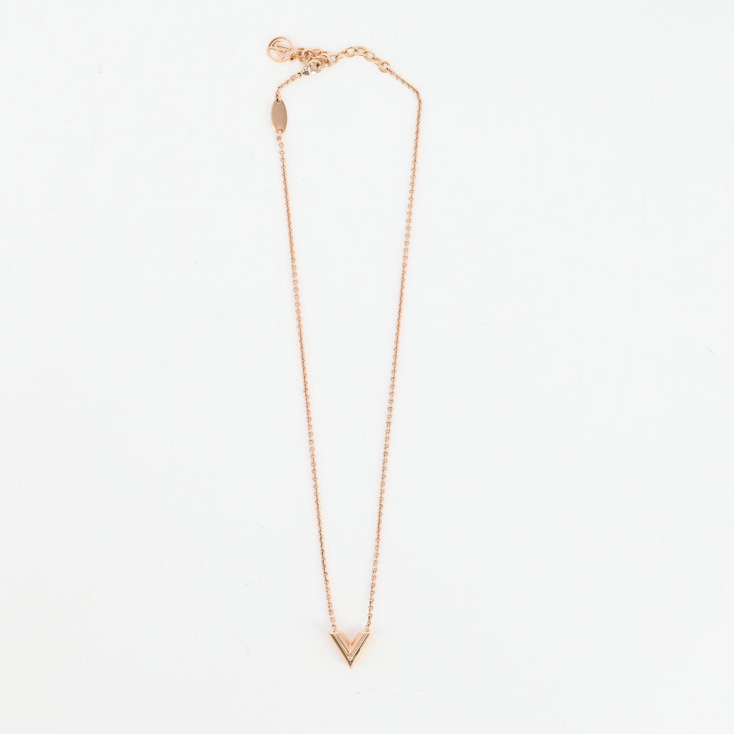 Essential V Necklace in Rose Gold