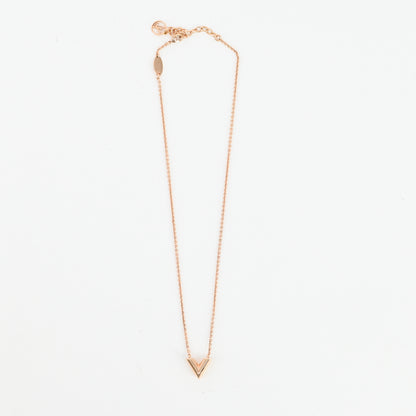 Essential V Necklace in Rose Gold