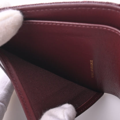 Caviar Tri-fold Wallet Bordeaux G Hardware 31 Series