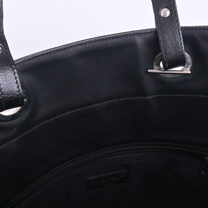 Canvas/Leather Bali Biarritz MM Tote Black Silver Hardware 17 Series