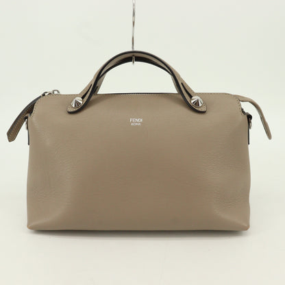 Leather By the Way Medium 2WAY Shoulder Bag Greige