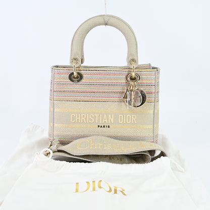 Lady Dior Grey Beige G Hardware