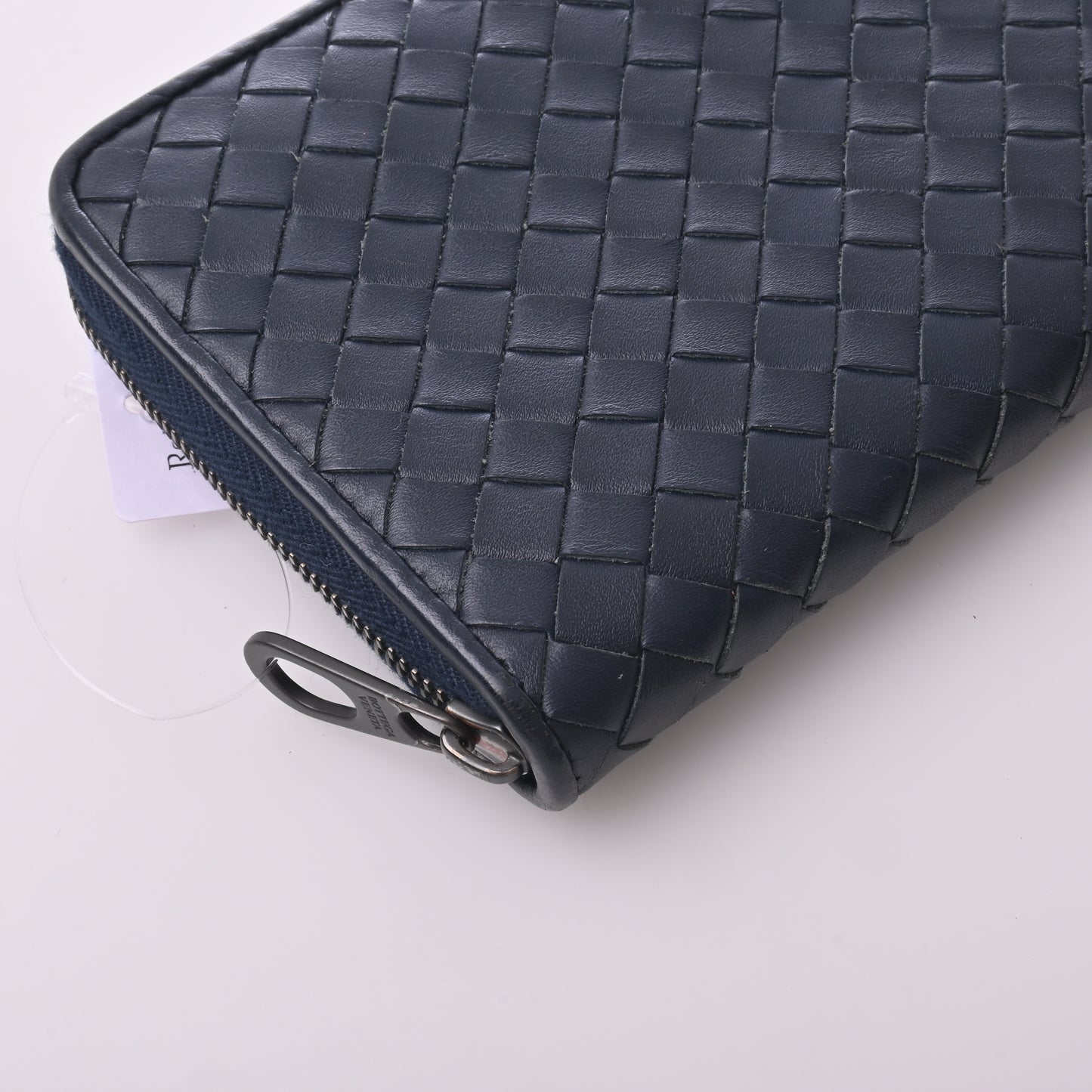 Intrecciato Leather Round Zip Long Wallet