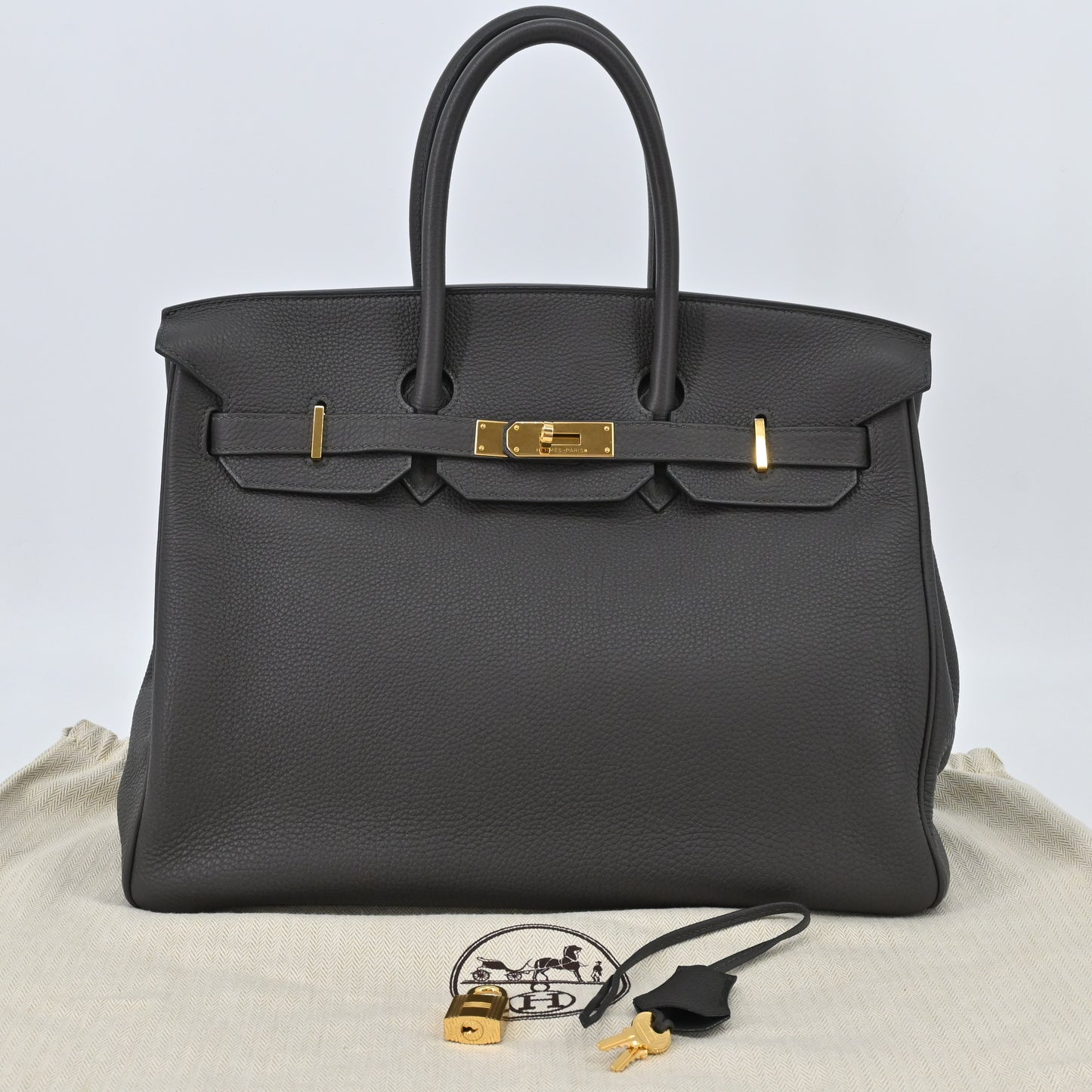 Birkin 35 Togo Graphite G hardware □P stamp