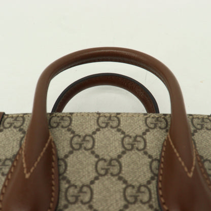 GG Supreme 2WAY Handbag Brown