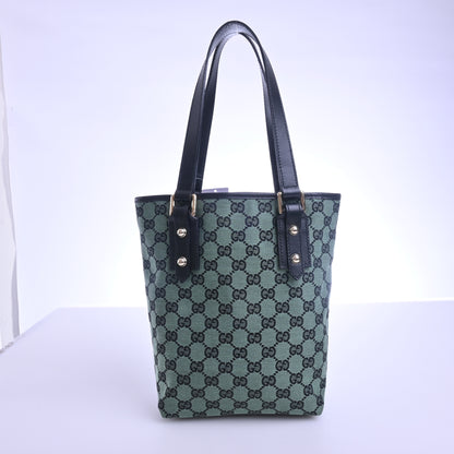 GG Canvas Tote Green/Black