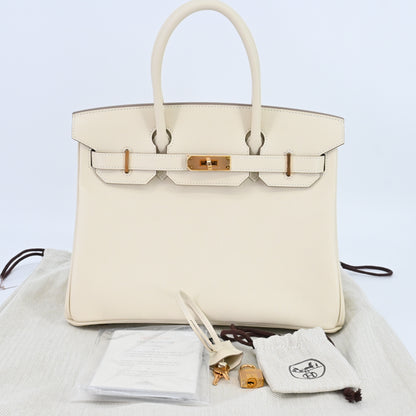 Birkin 30, Epsom leather, cream, PG hardware, Y stamp