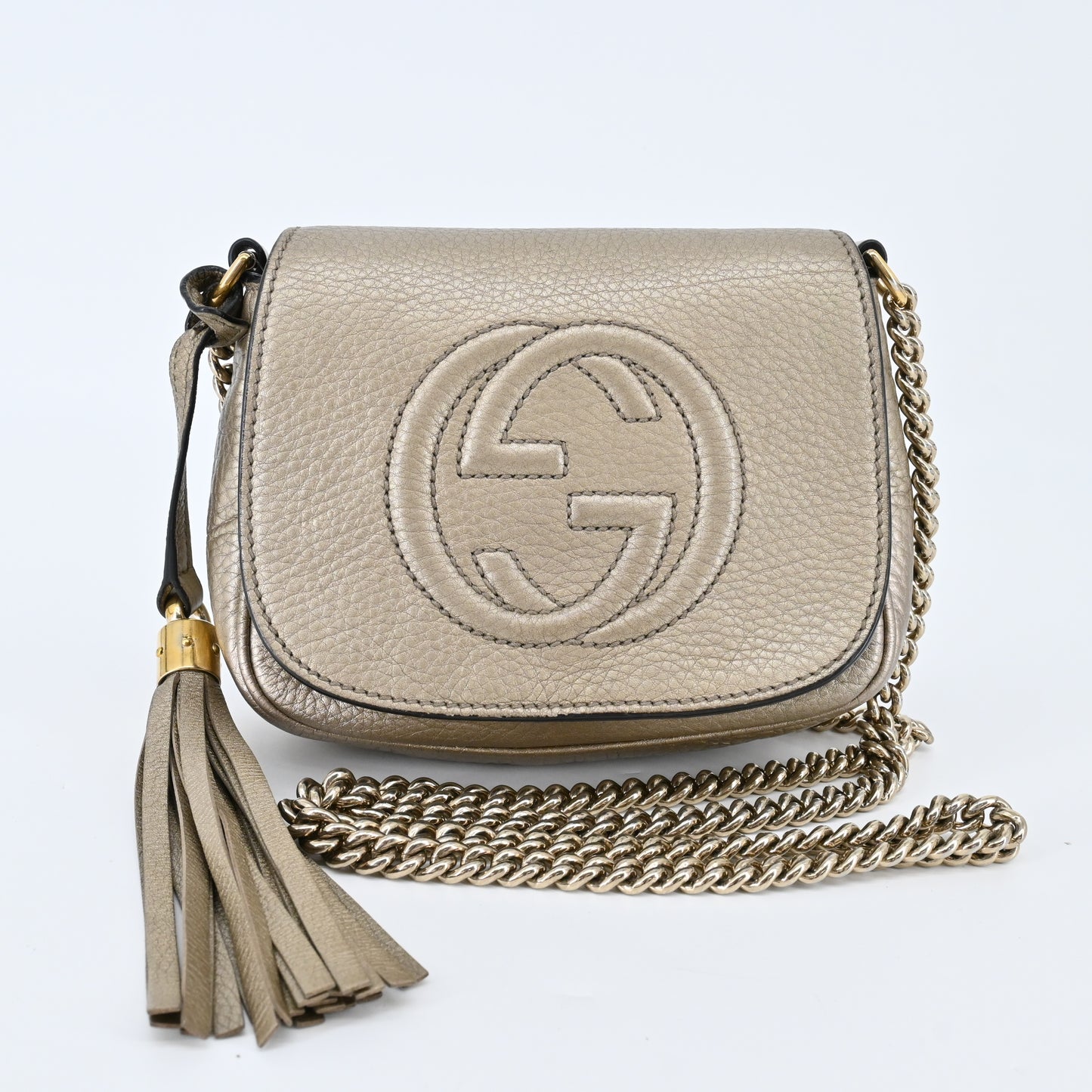 Interlocking G Soho Shoulder Bag in Gold