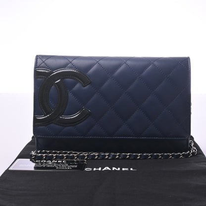 Cambon Chain Wallet Blue Silver Hardware 13 Series