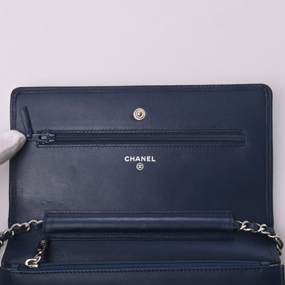 Cambon Chain Wallet Blue Silver Hardware 13 Series