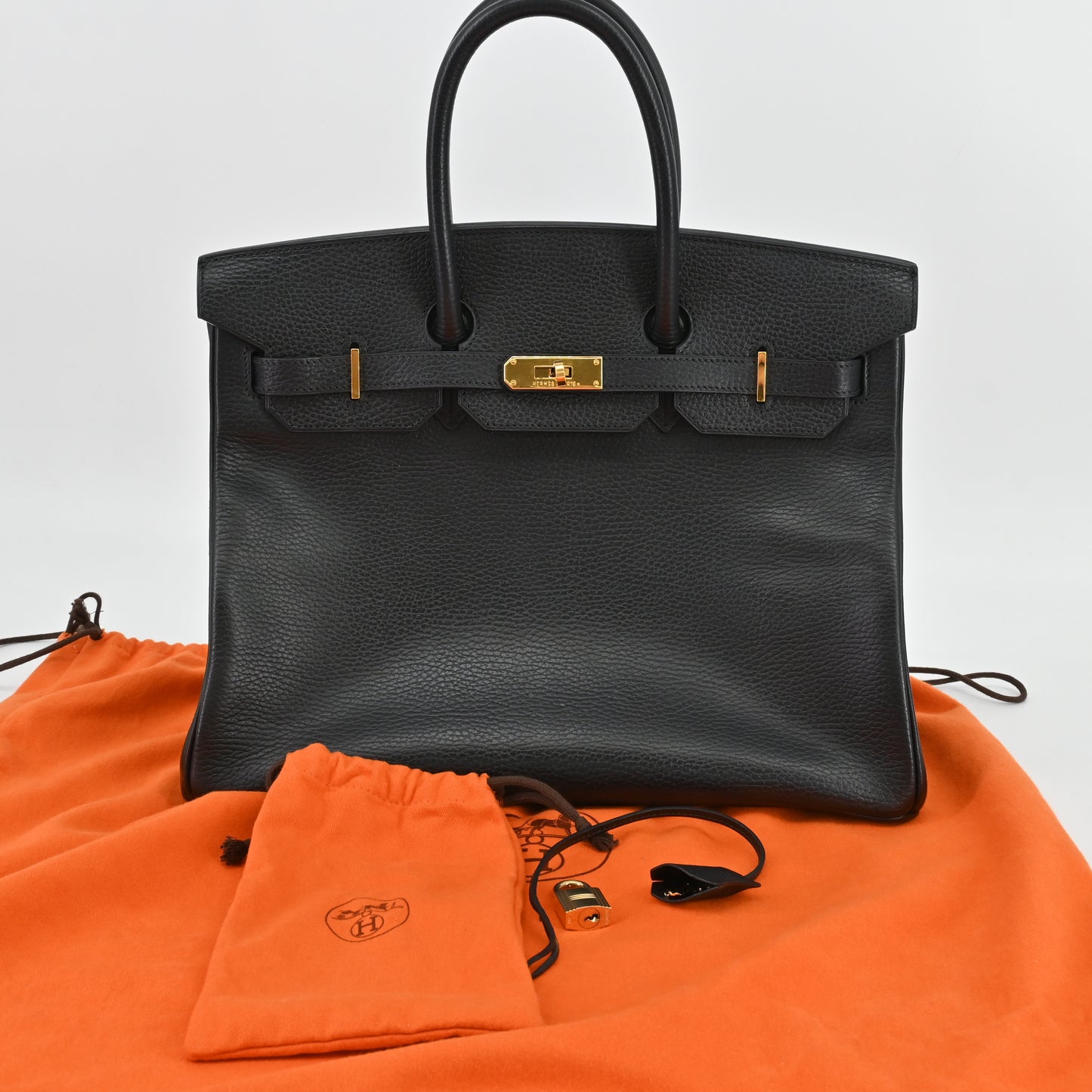 Ardennes Birkin 35 Black G hardware G engraved