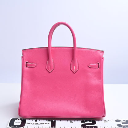 Epson Birkin 25 Rose Tyrian Pink Silver hardware O stamp