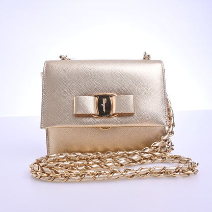 Vara Mini Chain Shoulder Bag Gold