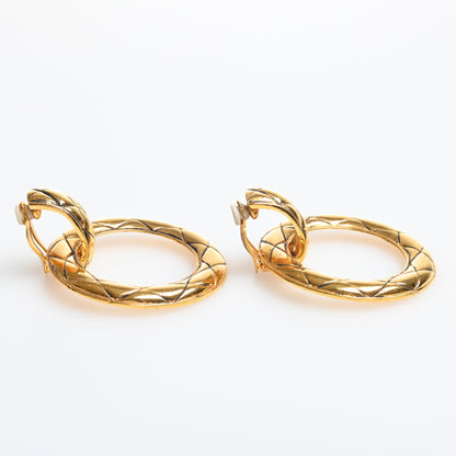 Matelasse Earrings Gold