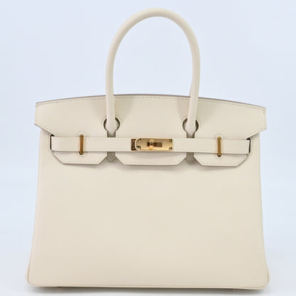 Birkin 30, Epsom leather, cream, PG hardware, D stamp