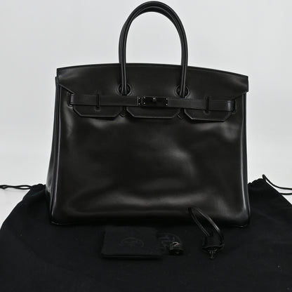 Birkin 30 Box calf So black O stamp