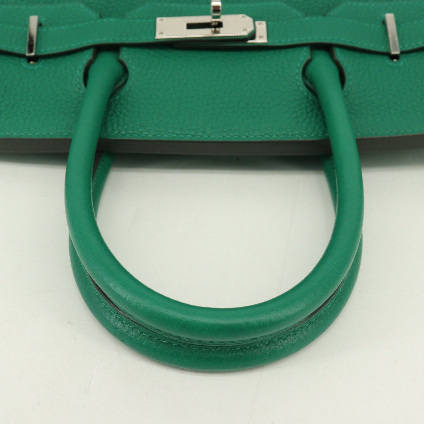 Taurillon Clemence Verso Birkin 30 Vert Vertigo x Veau Fonce SV hardware C stamp