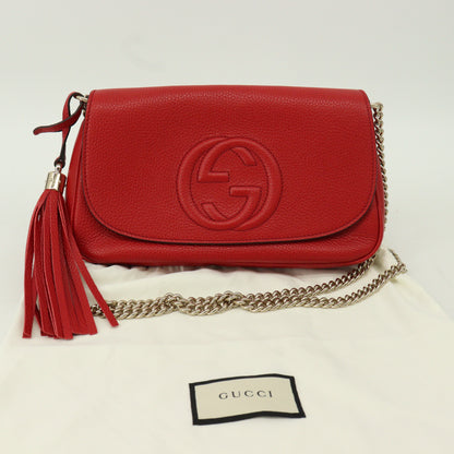 Leather Soho Shoulder Bag Red