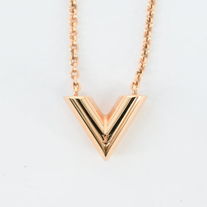 Essential V Necklace in Rose Gold