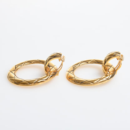 Matelasse Earrings Gold