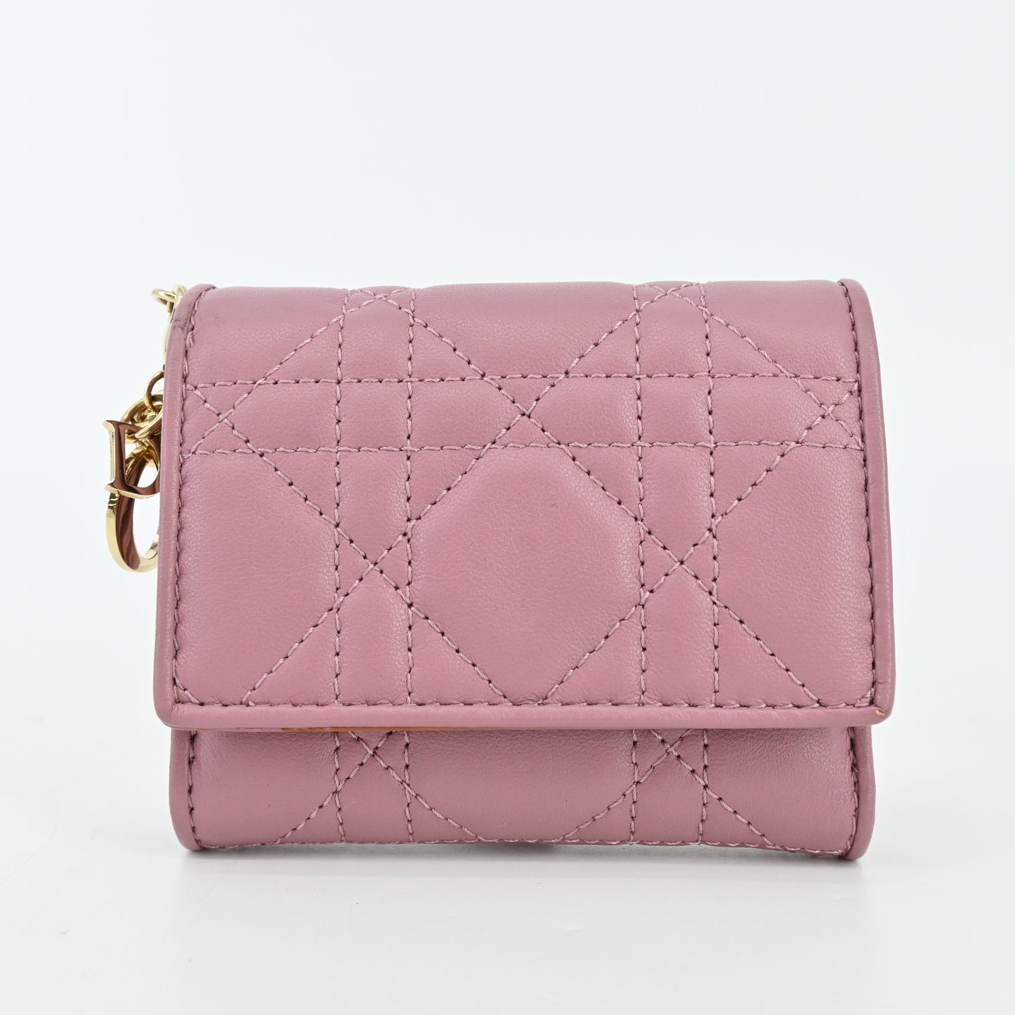 Lady Dior Lotus Wallet in Leather Cannage Pink