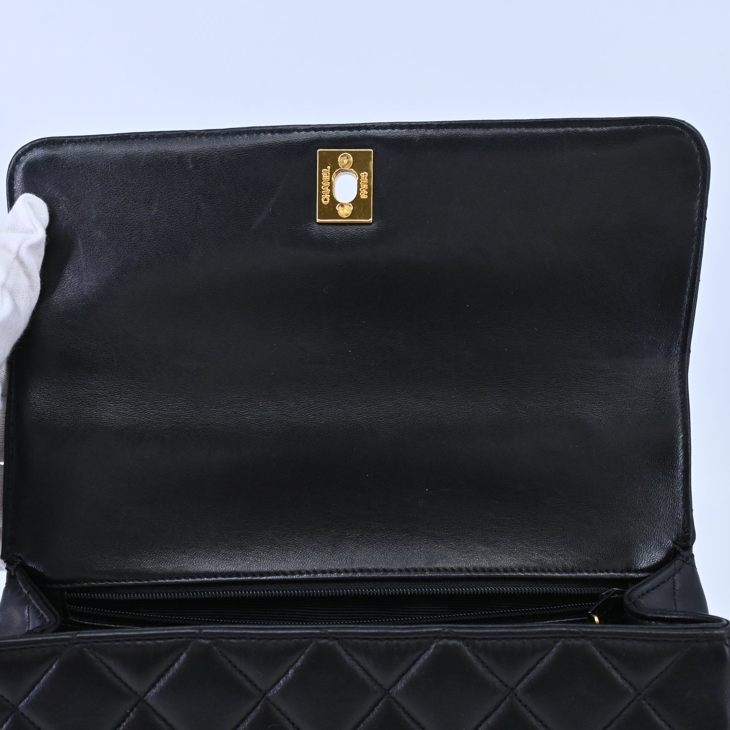 Lamb handbag 25cm black G hardware Series 4