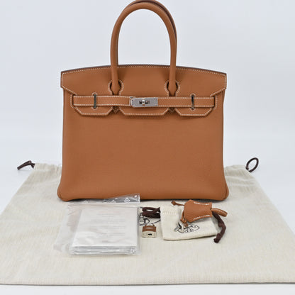 Birkin 30 Togo Gold Silver hardware Y stamp