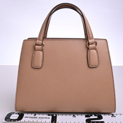 Soho Leather 2WAY Handbag Beige