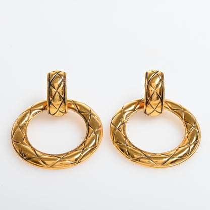 Matelasse Earrings Gold