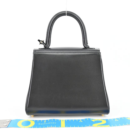 Leather Brillant PM Handbag Black